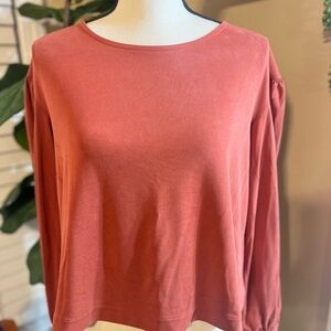 Madewell Terracotta Long Sleeve Top